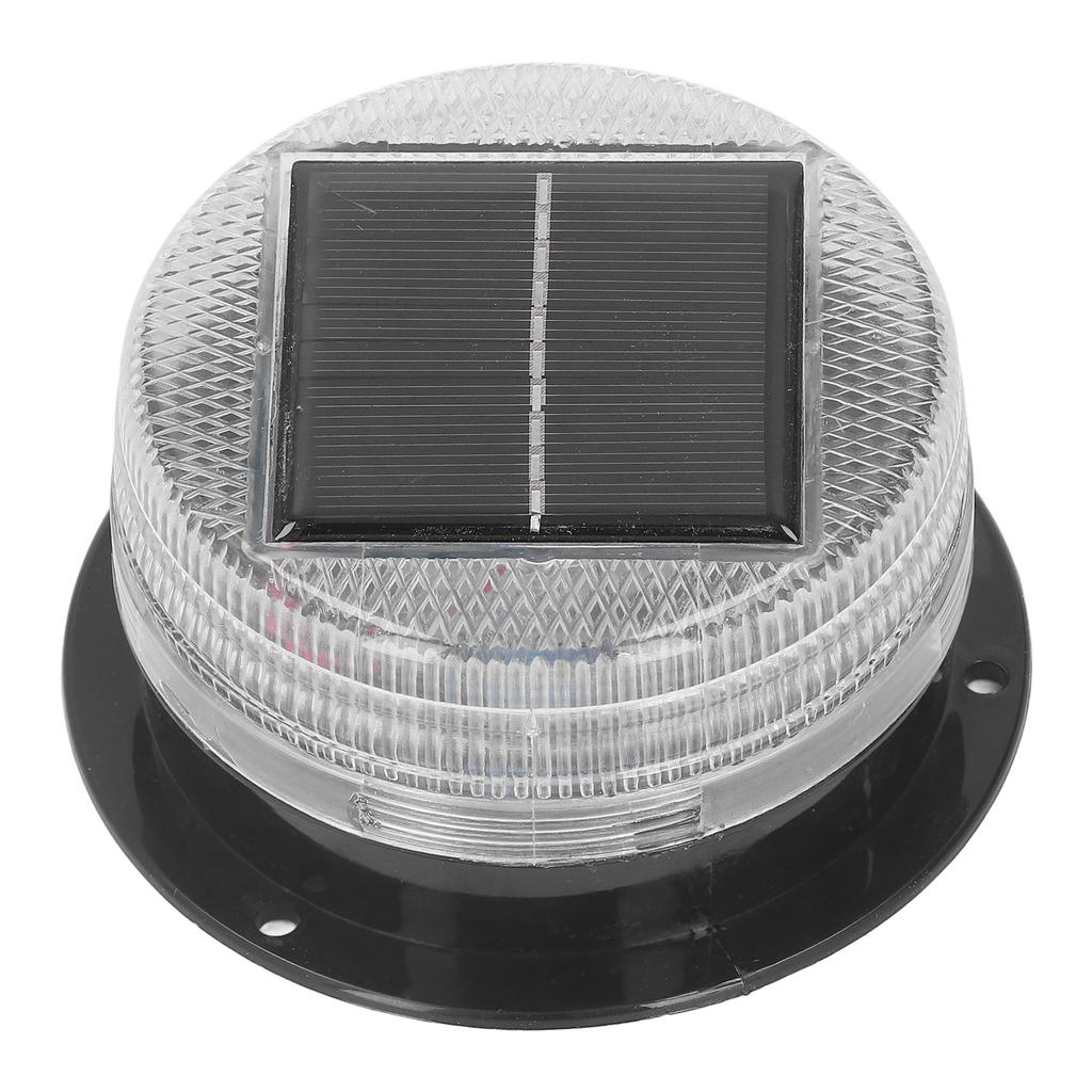 Solar-Warnleuchte 6 LED-Perlen Rot Blau Abwechselnd Wasserdicht Rund Tragbar Straßenwarnleuchte