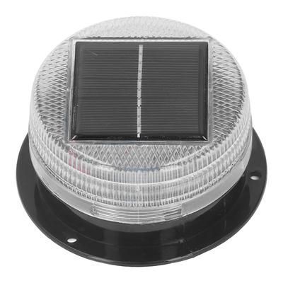 Solar-Warnleuchte 6 LED-Perlen Rot Blau Abwechselnd Wasserdicht Rund Tragbar Straßenwarnleuchte