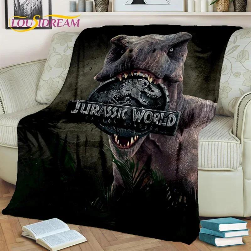 Jurassic Park Dinosaur 3D Cartoon Blanket,Flannel Throw Blanket for Home Bedroom Bed Sofa Picnic Office Hiking Leisure Nap Gift