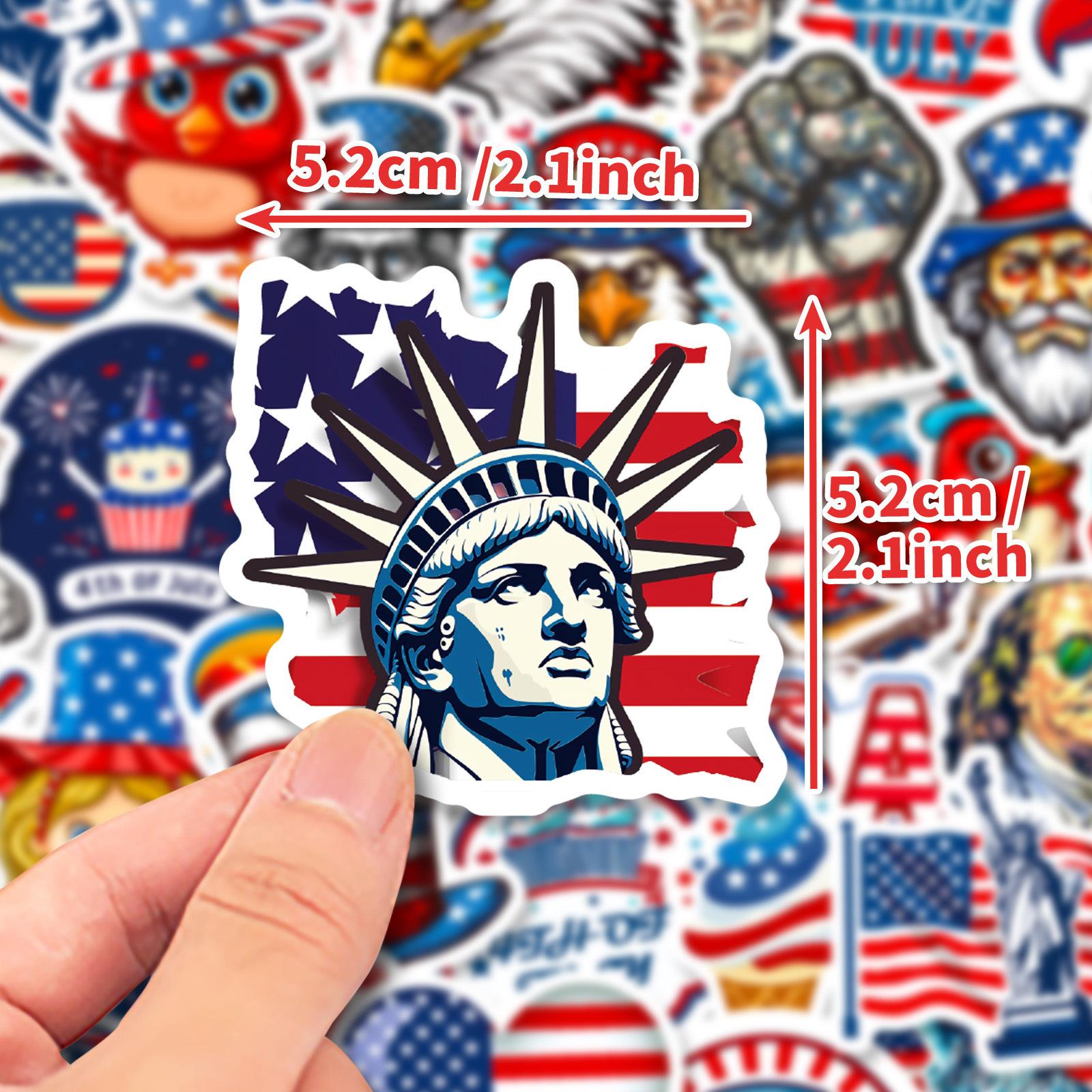 

50 Independence Day Stickers American Festival Celebration Doodle Stickers DIY Suitcase Laptop Stickers