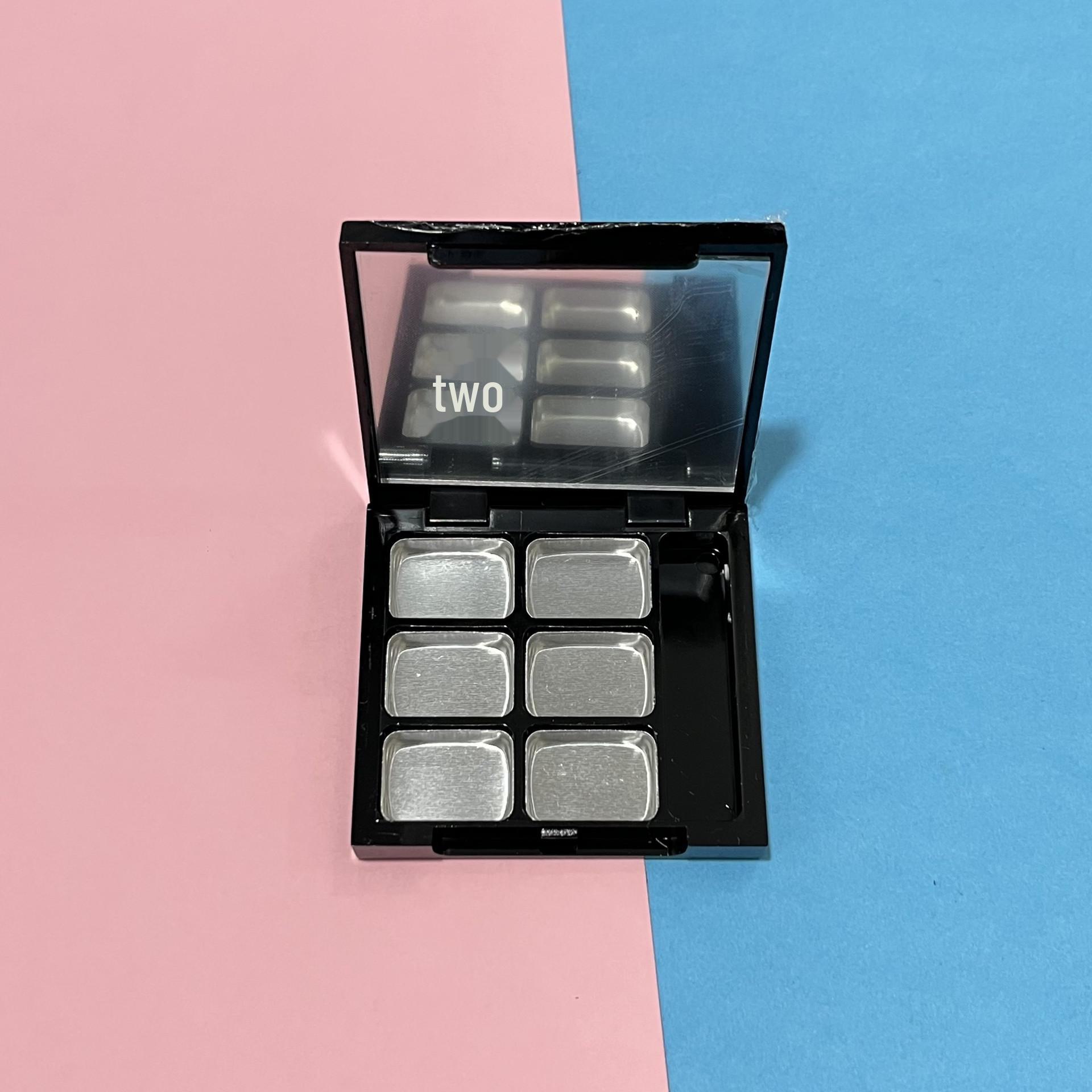 

Six-Grid Opera Консилер и теневой набор для век: Пустой футляр для самостоятельного изготовления с гнездом для щетки и шестью отверстиями в упаковке Phantom. Six color box + aluminum tray