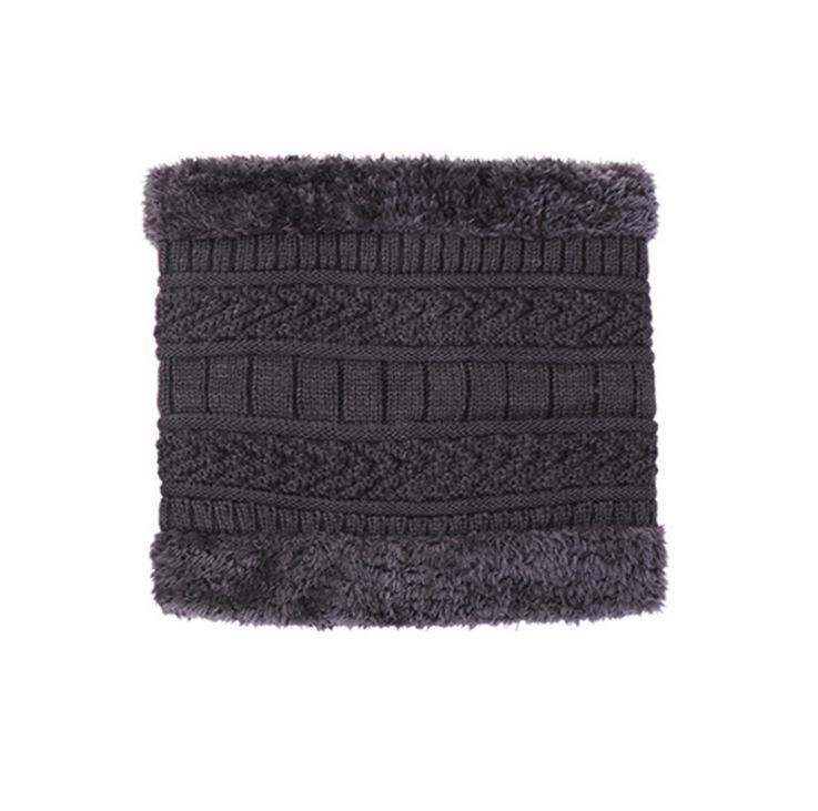 Winter Knitted Fleece-Lined Hat & Scarf Set for Men, Women & Kids - Thick Wool Parent-Child Cap