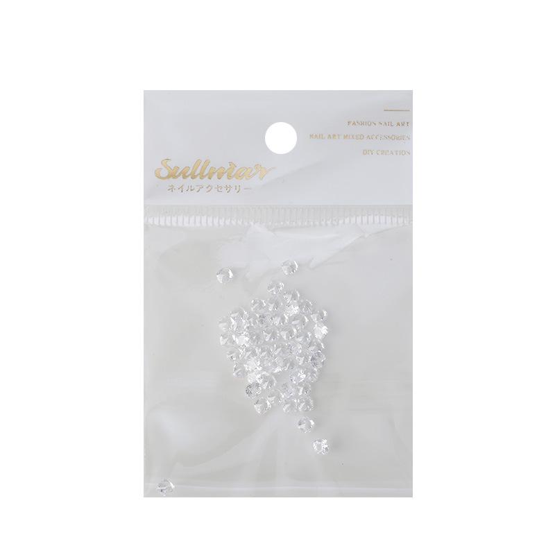 Nail Art Jewelry: Transparent Zircon Diamonds In Various Shapes (50 Pcs)