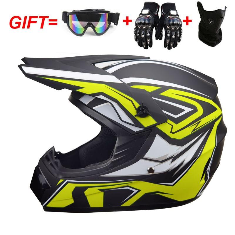 Full Face Motorcycle Helmet Off-Road ATV Dirt Bike Downhill Mountain Karting Adult Unisex ABS Safety Gear