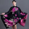 Women S Warm Faux Cashmere Flower Jacquard Scarf Versatile Shawl