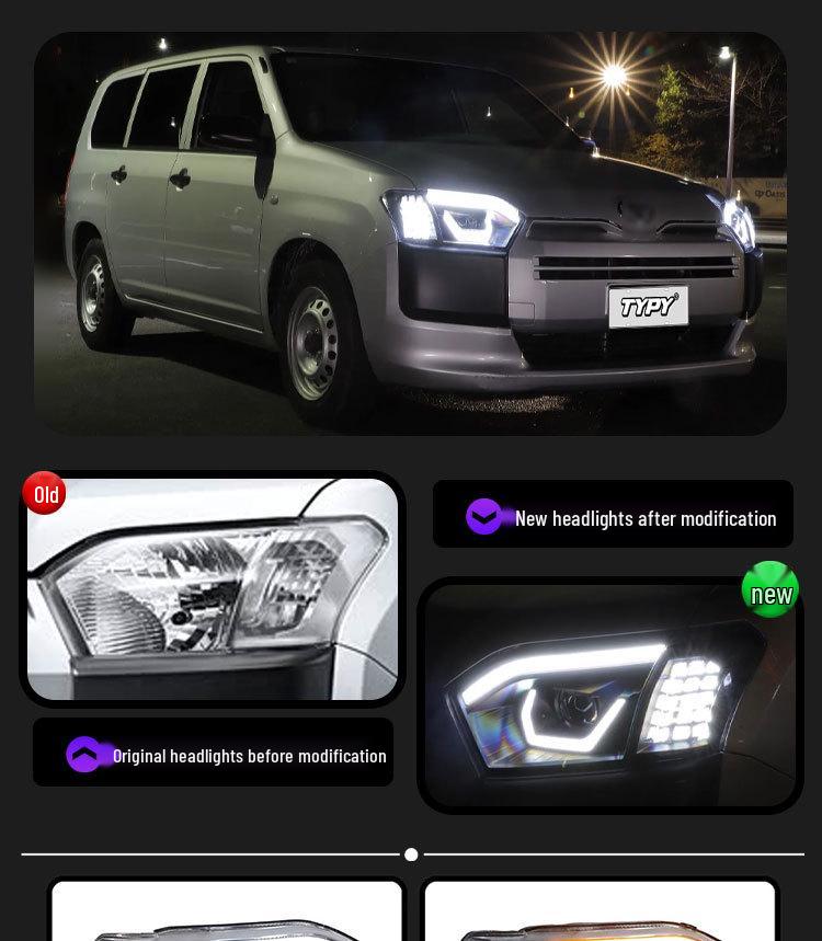 LED Projector Headlight Assembly with DRL & Sequential Turn Signals for 22-25 Toyota Probox