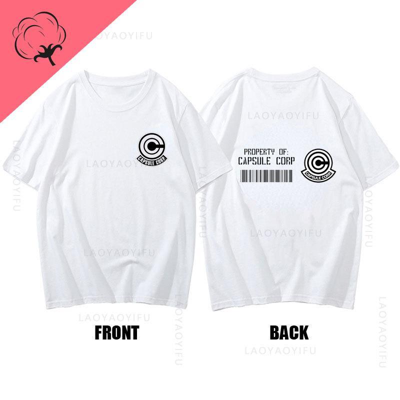 

CAPSULE CORP Theme 100Cotton Japanese Anime Tshirts Harajuku Street Clothing Summer Casual Short Sleeve Tees Men T Shirt Tops S