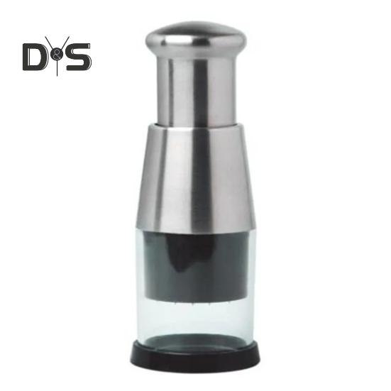 Garlic Press Stainless Steel Manual Garlic Crusher Chopper Mincer Efficient Onion Cutter for Nut Potato Tomato Time-Saving Kitchen Tool