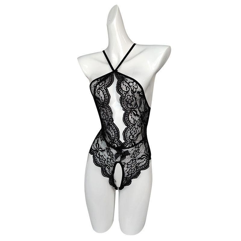 Sexy Lingerie Sexy Lace Perspective Nightclub Queen Pure Desire Uniform Open Hot Breast Conjoined
