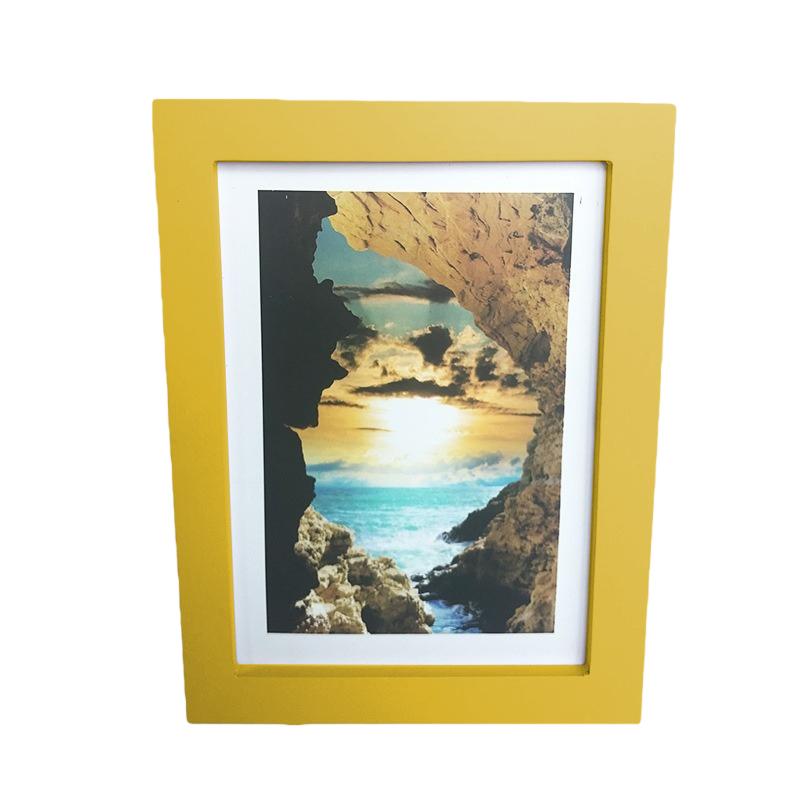 Wooden Colorful Creative Wall Calligraphy Photo Frame Poster Certificate Box Multi Size Drawings Poster Display Ornaments