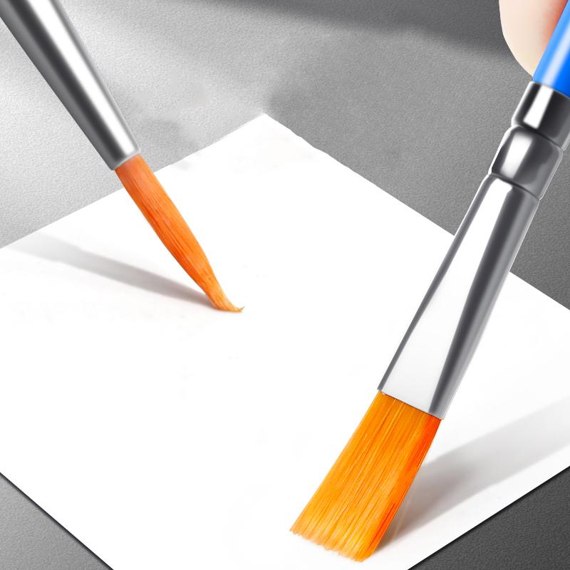 30/100Pcs Acrylic Painting Brushes Set Round Flat Hair Nylon Hair Paint Brush For Kid Artists Watercolor Oil Painting Brushes