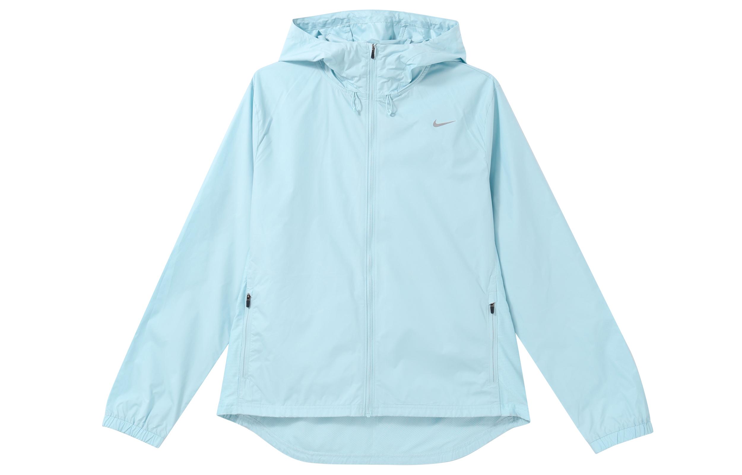 Nike Essential Women s Sports Training Windproof Woven Hooded Jacket Blue DX0319-442