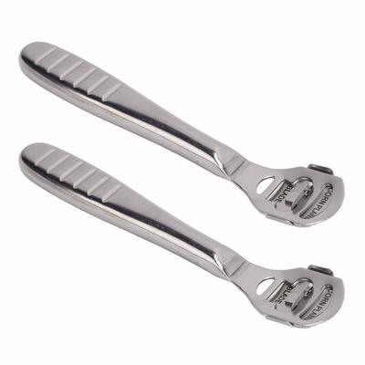 2 Stück Fuß Hornhautentferner Rutschfester Ergonomischer Griff Edelstahl Pediküre Hornhautentferner Füße