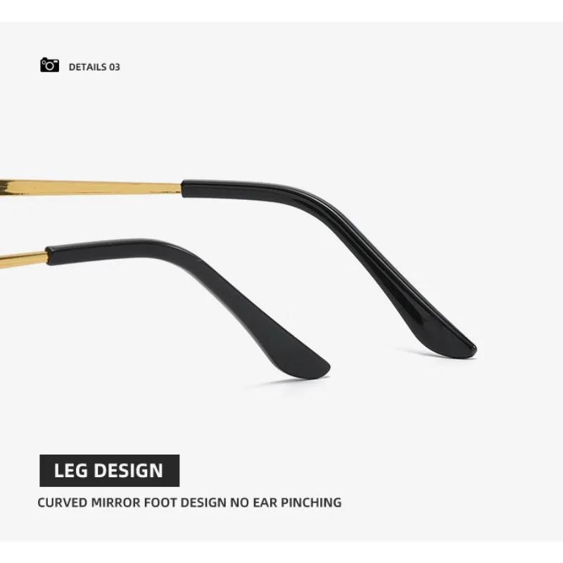 Small Metal Sunglasses Vintage Oval Frame UV400 Luxury Brand Design for Women Men Mirror Sun Glasses Gafas De Sol