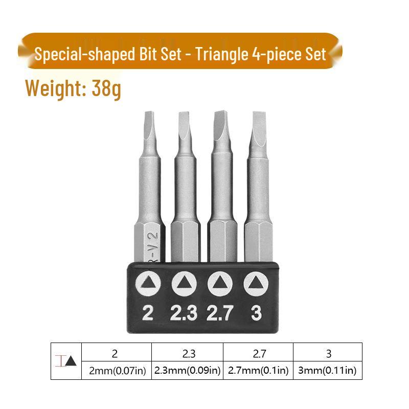 

Hex Interface CRV Chrome Vanadium Steel Bit Set with Magnetism for Appliance Repair Electric Drills.