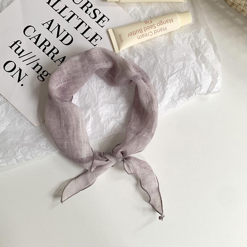 Triangle Scarf Scarf Women's New Literary and Versatile Neck Protection Silk Scarf Scarf Headscarf Summer Women's Pastoral Hair Accessories Headgear