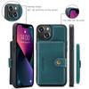For iPhone 13 mini 5.4 inch Case JEEHOOD J01 Retro Leather Phone Back Cover with Detachable Magnetic Card Holder