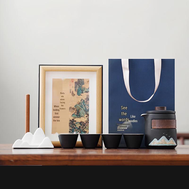

Forbidden City Style Glazed Travel Tea Set