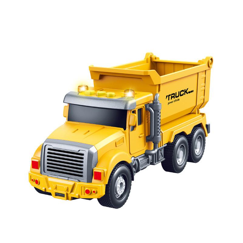 Kipper- und Mischwagen-Modell Kinderspielzeug mit Licht- und Erzählfunktion für Kleinkinder