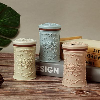 Scatola per stuzzicadenti in stile europeo di grande capacità in plastica di lusso per stuzzicadenti, decorazione da tavolo per la casa