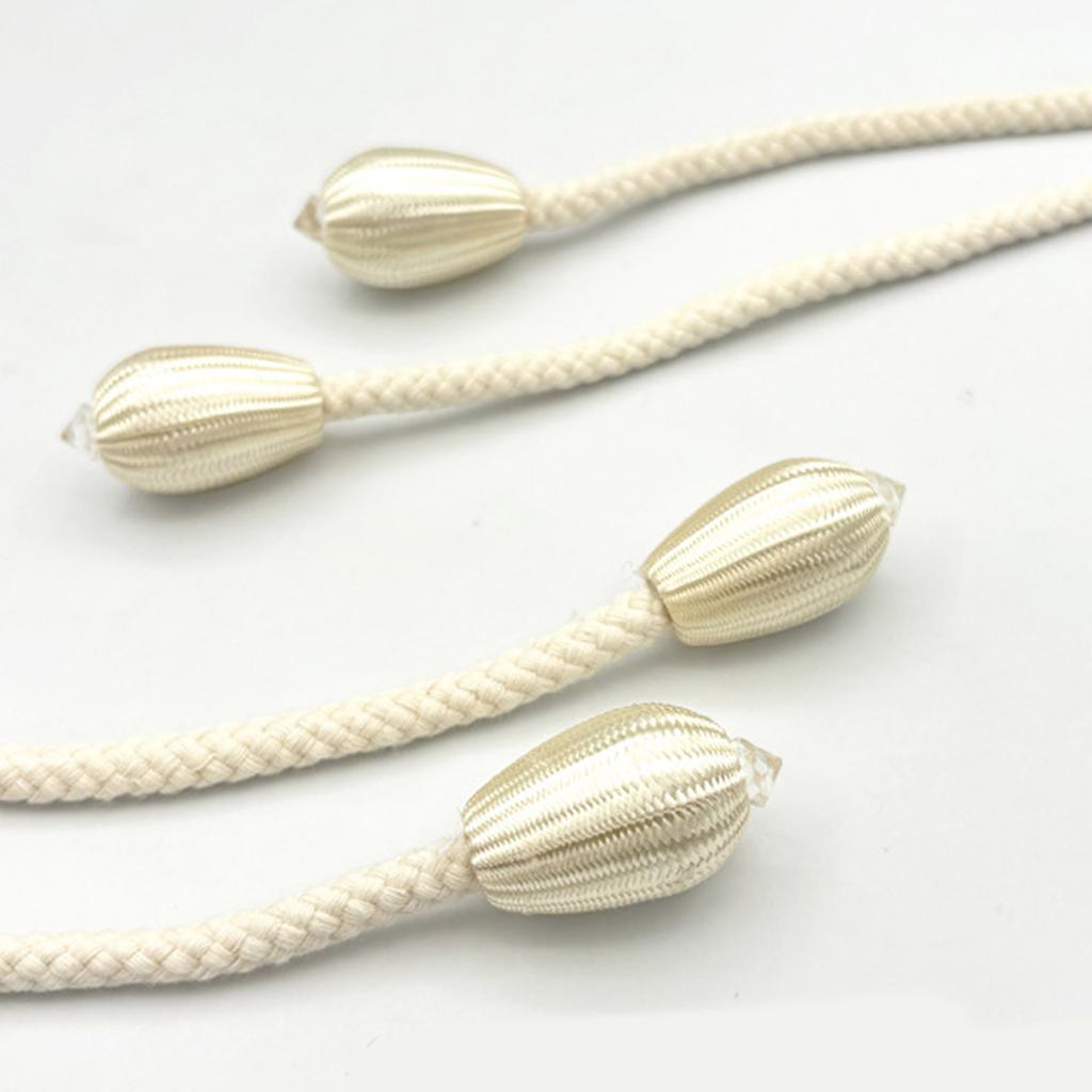 Set of 4 Handwoven Cotton Rope Curtain Holdbacks Stylish Flower Pattern Drapery Tiebacks for Enhancing Window Treatments
