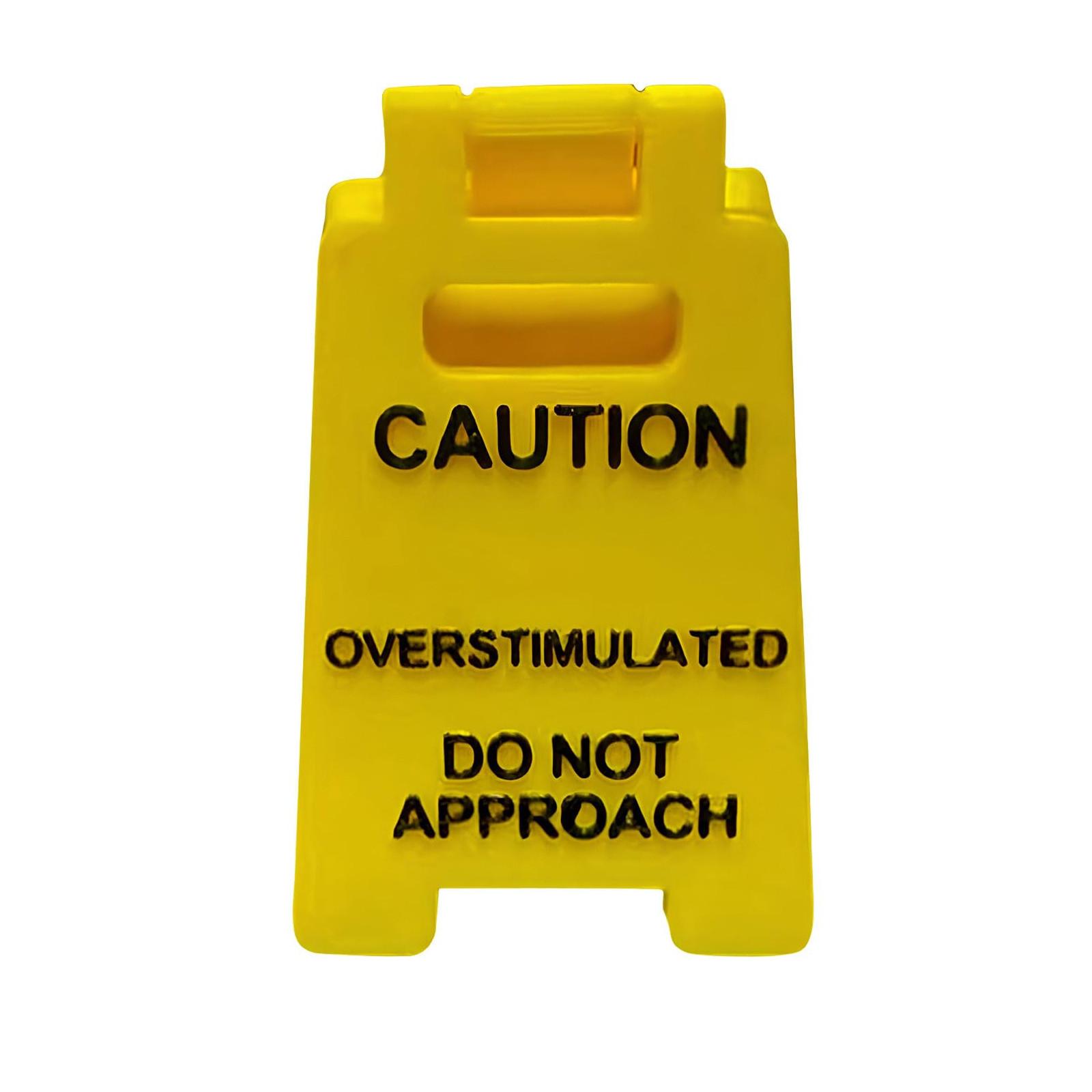 

Caution Overstimulated Sign Durable Yellow Warning Sign for Safety Indoor/Outdoor Use Portable & Easy to Use жёлтый