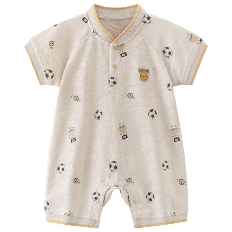 Infant Unisex Cotton Short-Sleeve Football Bodysuit 90