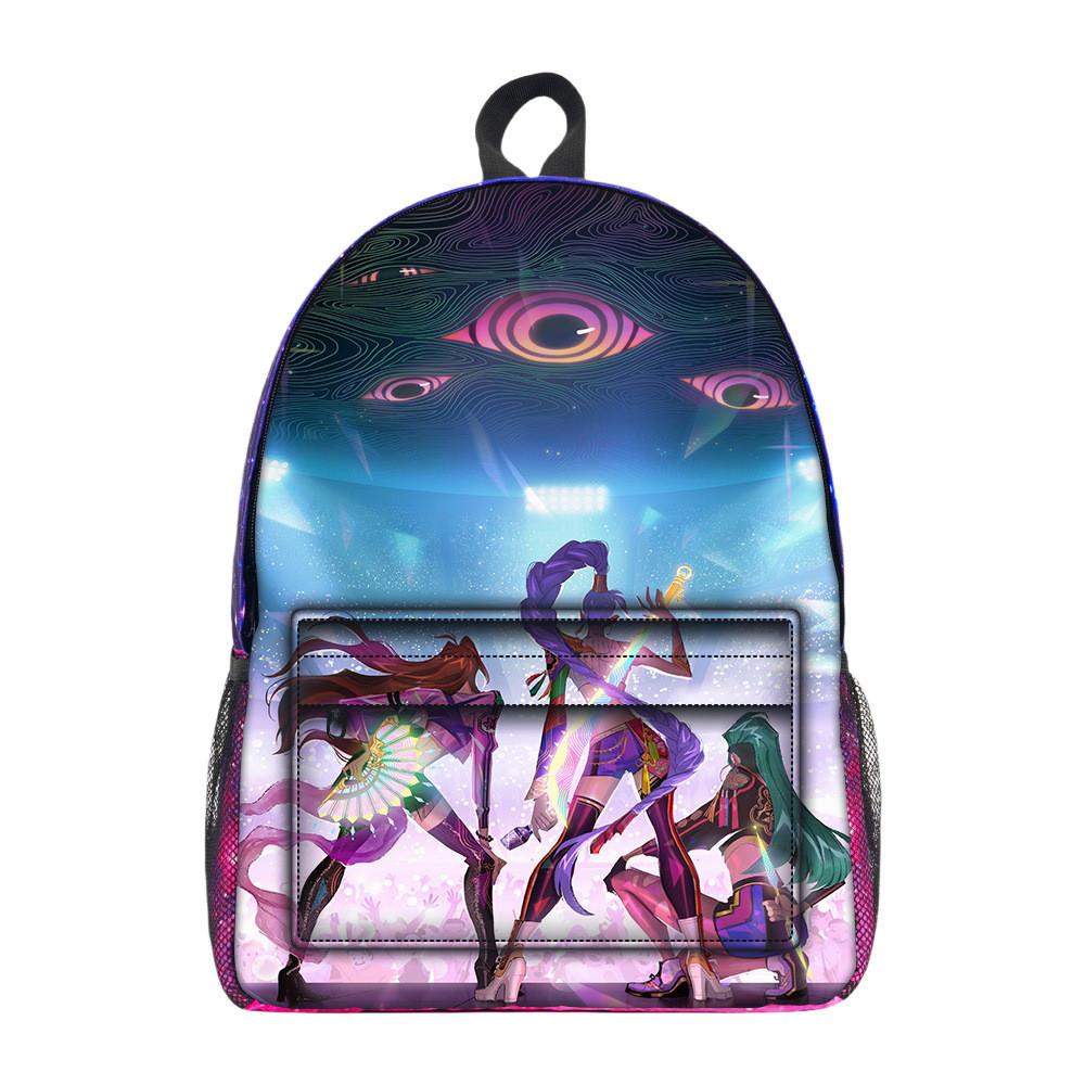 Kpop Demon Hunters Cartoon Pattern Oxford Cloth Student Backpack