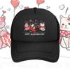 Cats Hearts Valentines Gift Love Baseball Cap Anime Graphic Hats Adult Unisex Women Sports Outdoor