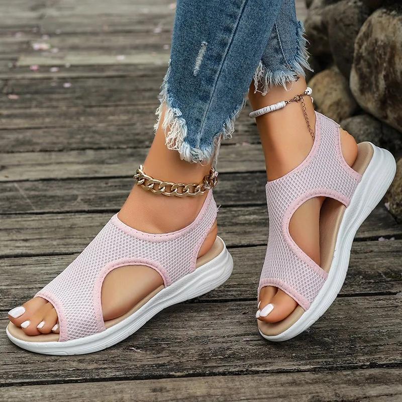 Fashion New Hot Selling Women's Sandals for Summer Casual and Stylish Thick Sole Shoes Open Toe Heel Sandals Zapatos De Mujer
