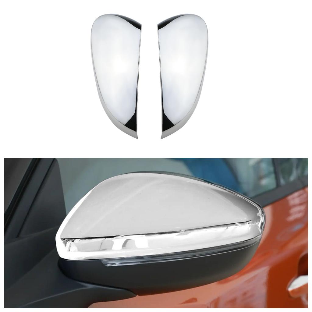2pcs ABS Chrome Car RearView Mirror Protection Cover Rear View Mirror Covers for Peugeot 2008 E2008 2020-2024 Accessories