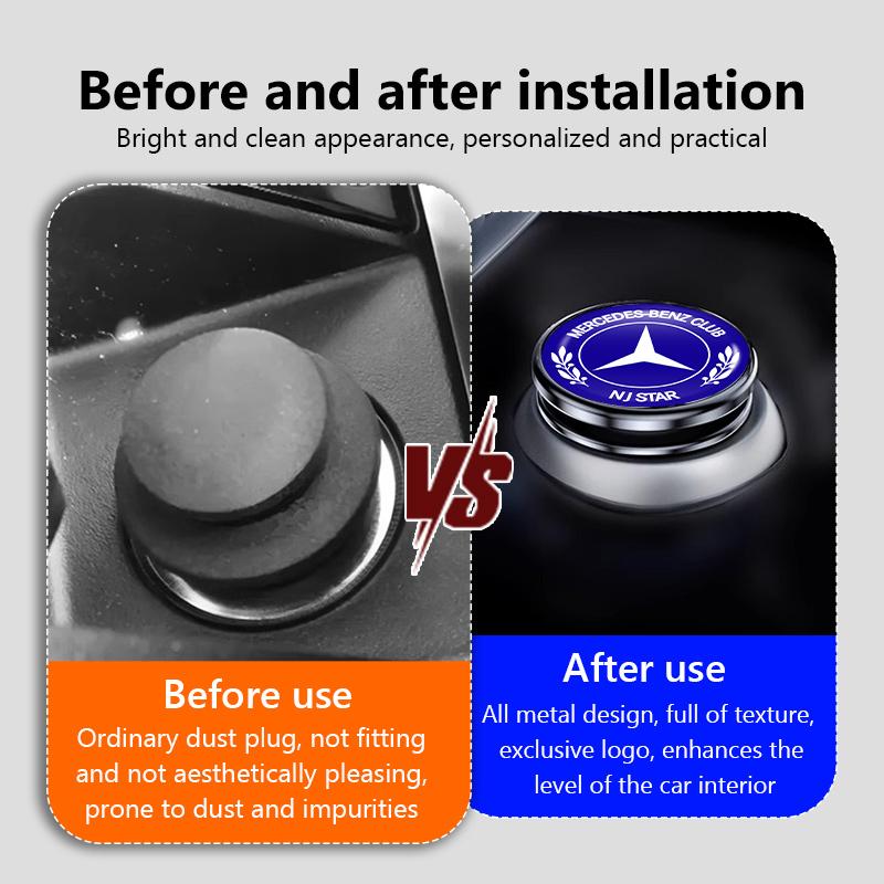 BENZ Car Alloy Cigarette Lighter Plug Cover Dust Protection Cap For Mercedes Benz W202 W212 W126 W140 W168 W177 CLS GLE GLC GLS CLA DV1