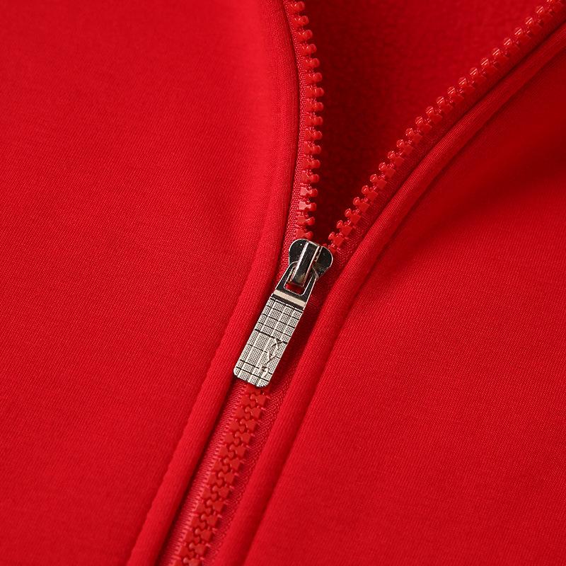 Winter Fleece Lined Stand Collar Sweatshirt - Thick Korean Style Windproof Jacket