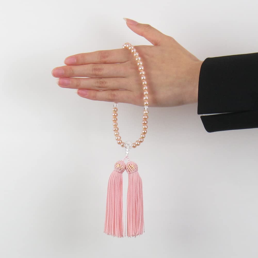 Nenjudo In Japan Prayer Freshwater Pearls with Crystal Bag Pure Silk Tassel Domestic Handmade Prayer Beads That Can Be Used by All Sects Prayer Bead