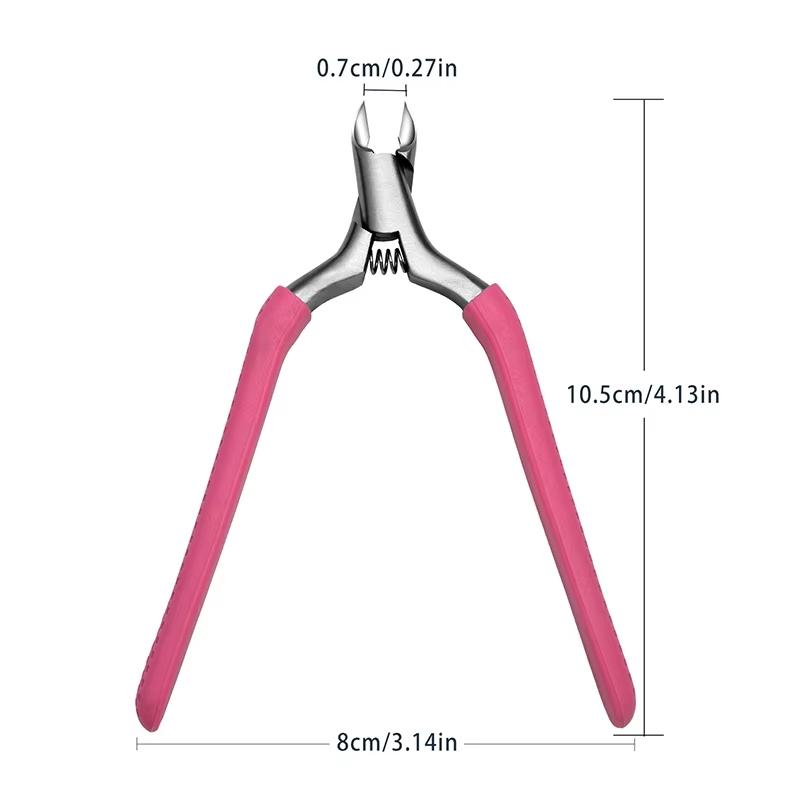 

Профессиональные кусачки для кутикулы из нержавеющей стали, маникюрный клиппер, средство для удаления омертвевшей кожи, педикюрные щипцы с клювом орла, инструменты розовый