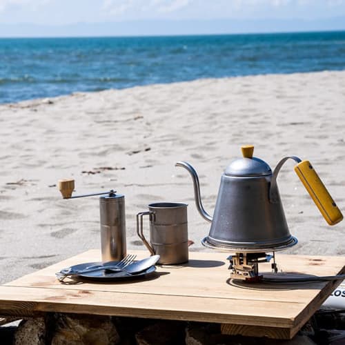 Vintage Inox Coffee Mill, Made in Japan, Hand-Grinded, Ceramic Blade, Stainless Steel, Aged Finish, Shatter-Resistant, Dishwasher Safe [Official Produ