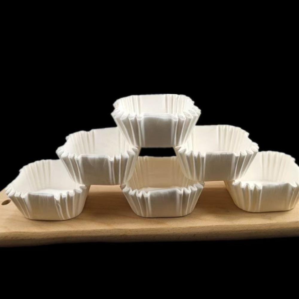 100 Stück Umweltfreundliche Papier-Quadrat-Cupcake-Förmchen Ölbeständige Quadratische Papier-Förmchen Mondkuchen-Papierhalter Geburtstagsparty