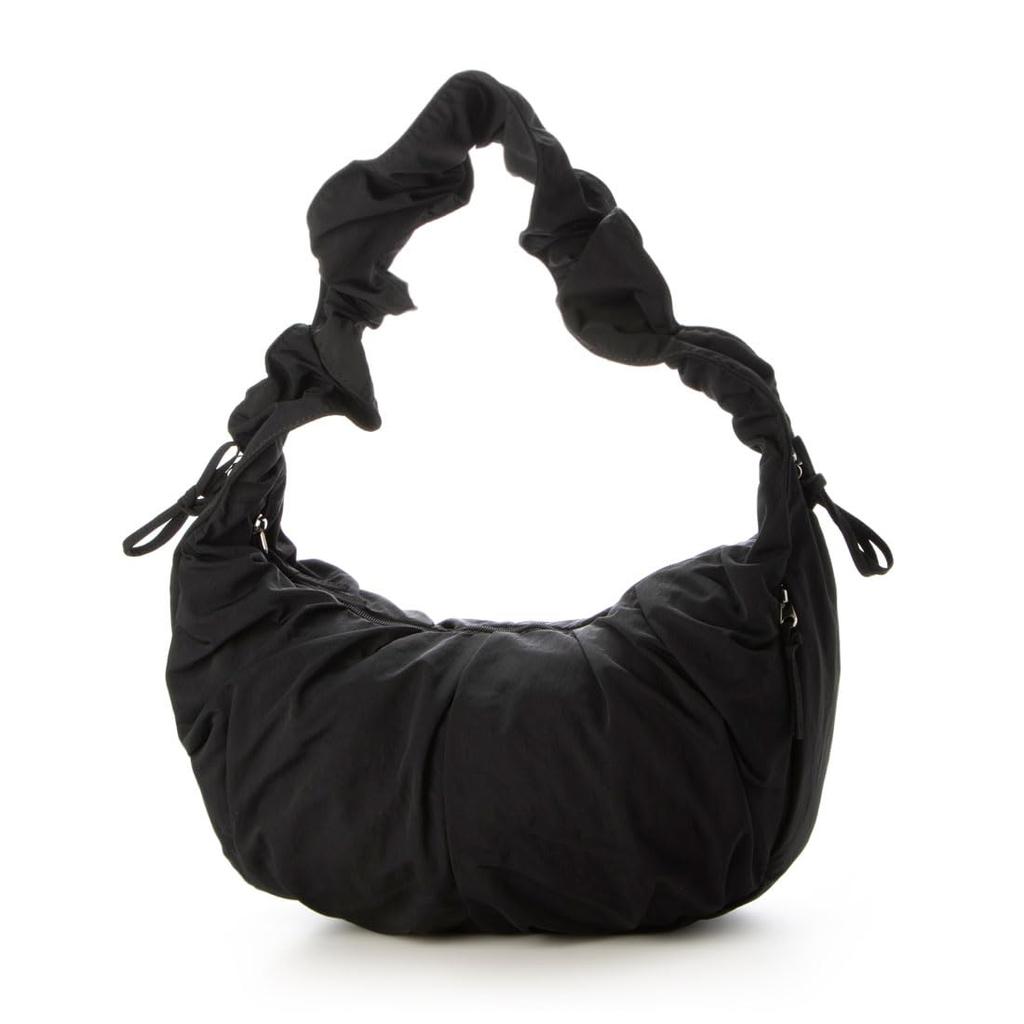 Maison Vert Raffinierte Ein-Schulter-Tasche, Leicht und mit mehreren Fächern, Groß, Schwarz (10)