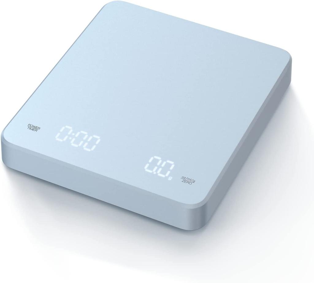 3kg/0.1g High Precision Digital Coffee Scale for Home Coffee Bean Weighing Timing Measurement for Coffee and Kitchen Use