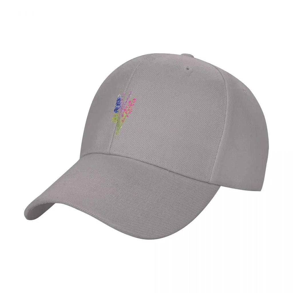 subtle bi pride flowers Baseball Cap Beach Bag black dad hat Golf Hat Unisex Luxury Women Unisex's