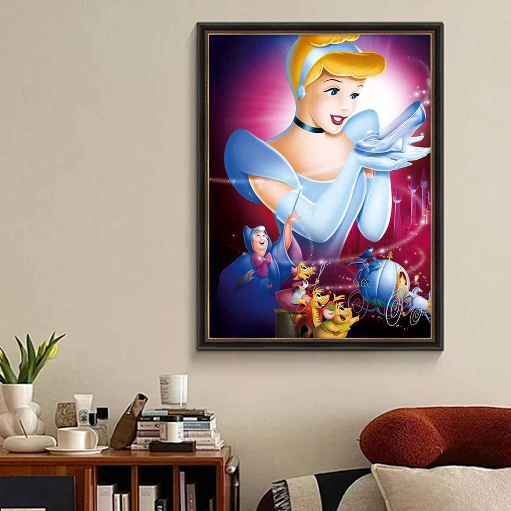 DIY Diamond Painting Crystal Shoes and The Princess Cross Stitch Kit Mosaic Art Diamond Painting Full Circle Diamond Home Decoration