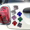 Diamond Crystal Car Stickers Dog Paw Stickers Cute Palm Print Body Tail Scratch Stickers Exterior Decoration Auto Accessories