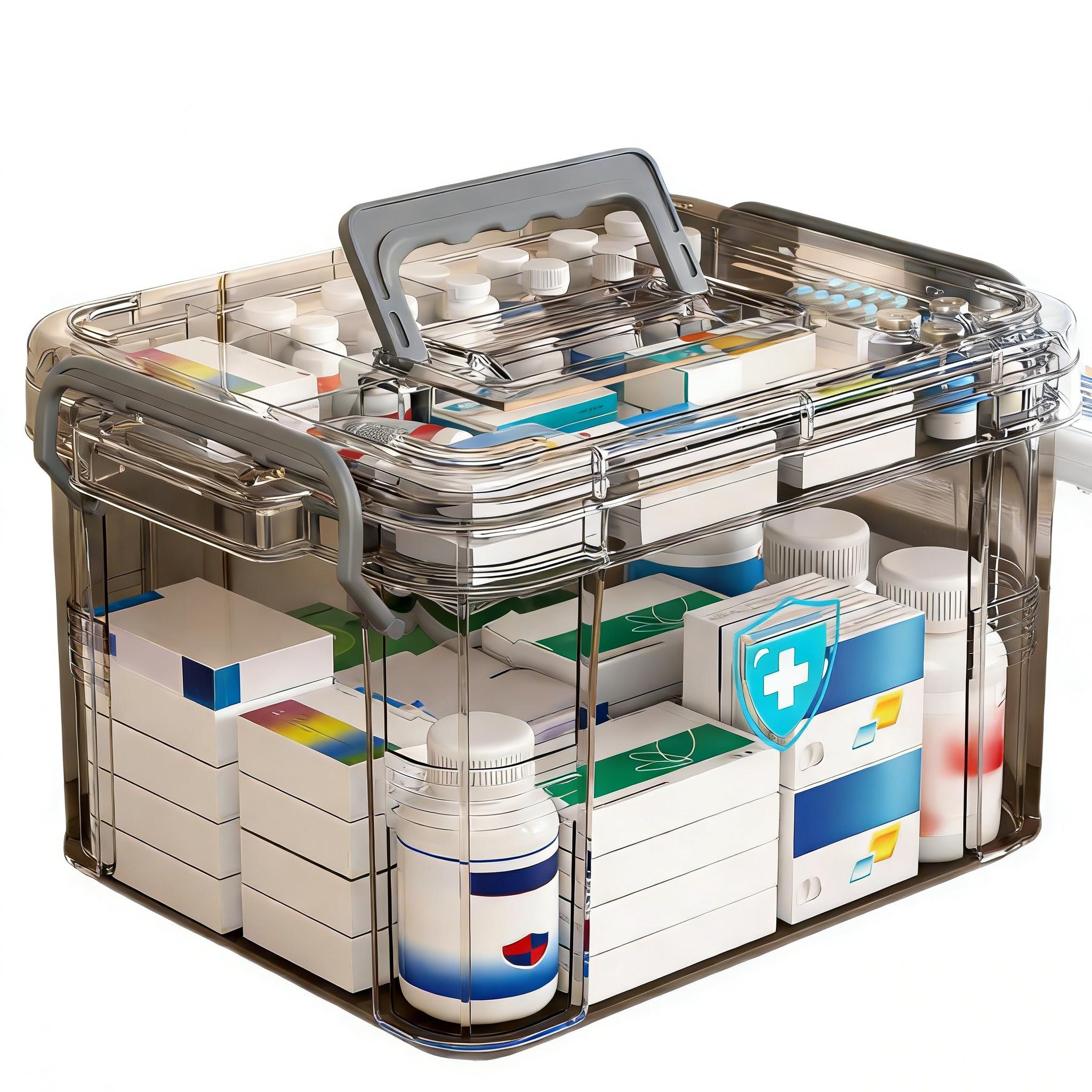 Multi-Layer Clear Kit Large Capacity Home Storage Box one size 960₽