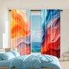 2 Pcs, Versatile Polyester Transparent Curtains for Home Decoration Colorful Watercolor Art for Use In Bedrooms and Living Rooms