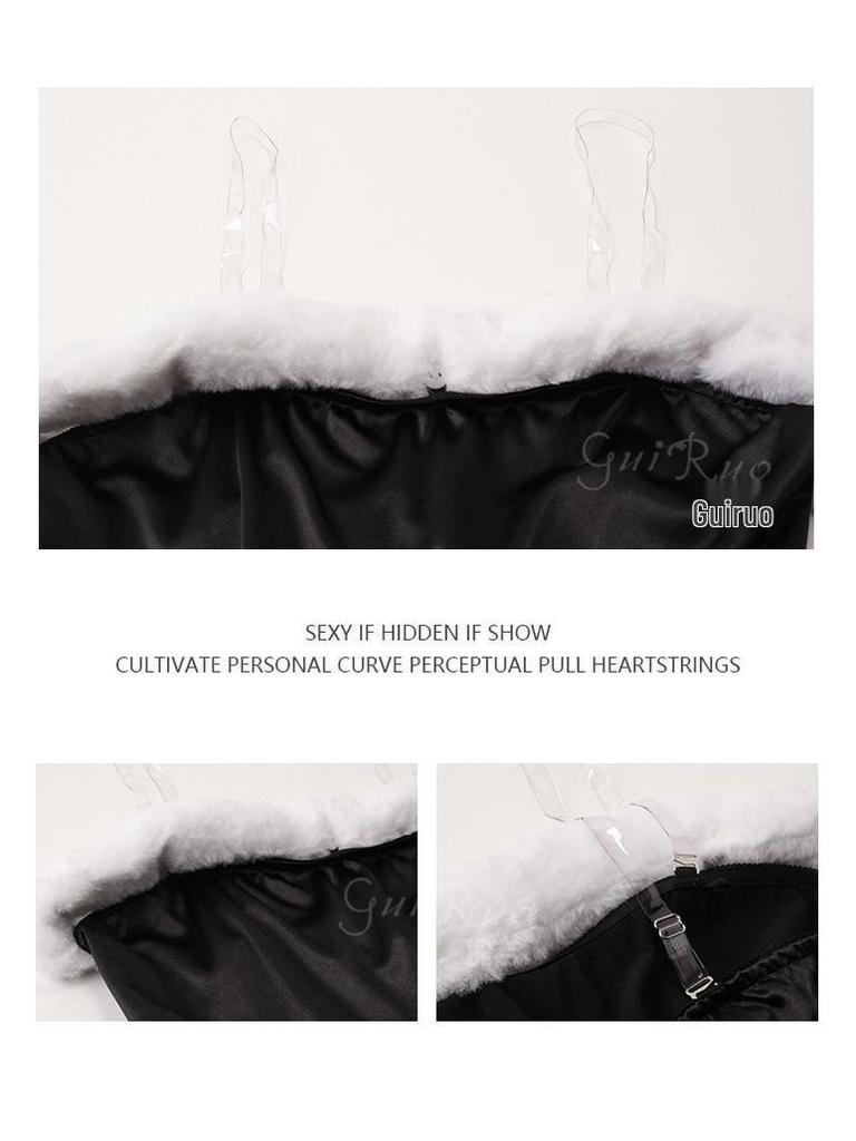 Guiruo Damen Weihnachts-Nachthemd Lingerie Set - Sexy, Schlankmachende Taille, Versuchung.