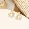 Trendy New Personalized Square Geometric Earrings