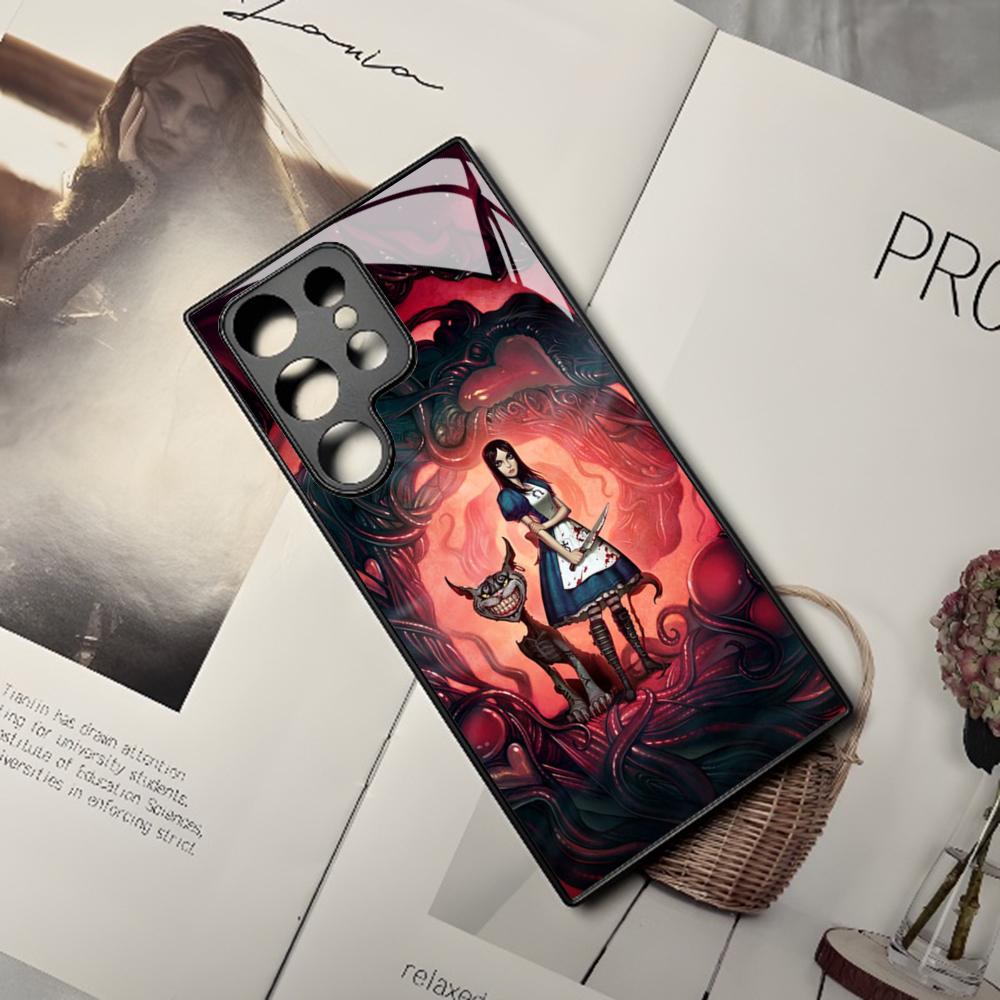 

Game A-Alice Madness R-Returns Phone Case For Samsung Galaxy S26 S25 S24 S23 S22 S20 S21 Edge Ultra Plus Fe Colored Silver Cover Galaxy S23 FE