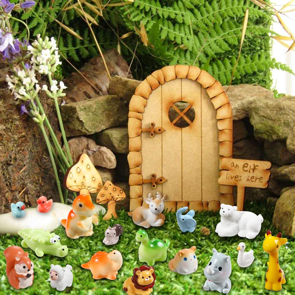 40 buc Animale Mini Rășină 40 Stiluri Animale Mici Rășină Figurine Animale Mici Mici en Gros pentru Grădină Micro Zâne Accesorii Peisaj
