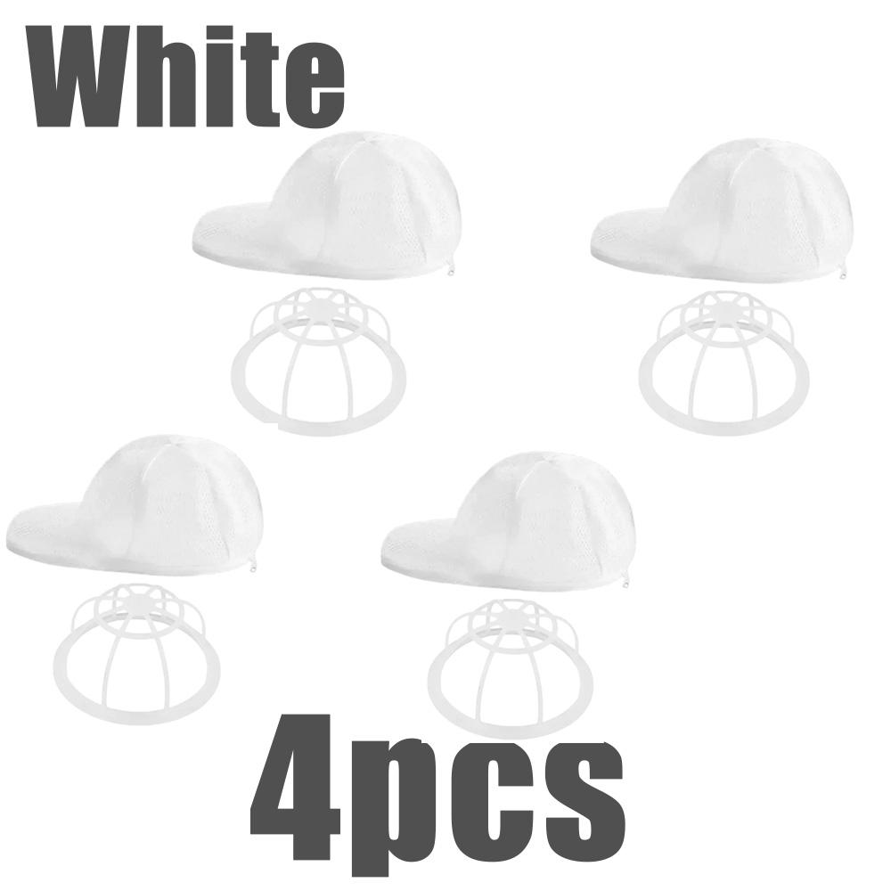 1-4pcs Hat Wash Protector Bag Washing Pocket Portable Wash Soft Mesh Organizer Zip Bags Anti-Deformation Baseball Cap Clean Bag