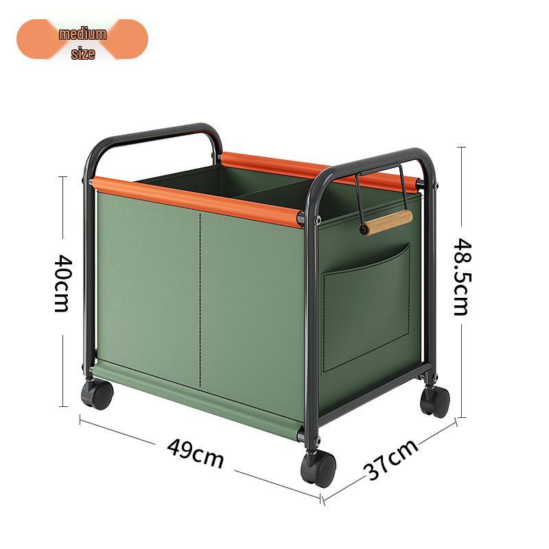 Gold Small Wheeled Yoga Mat & Fitness Equipment Trolley with Foam Roller & Racket Organizer